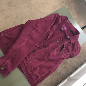 Red jean jacket!